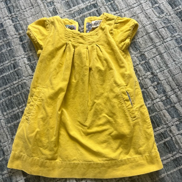 Mini Boden Toddler Girls Yellow Corduroy Dress- 1 1/2-2 years old - Picture 1 of 3